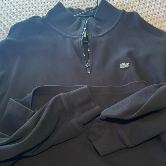 Lacoste 1/4 zip up Sweatshirt Shirt - Picture 9 of 9